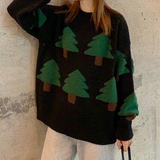 Christmas Tree Applique Sweater