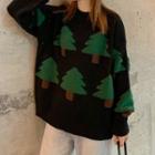Christmas Tree Applique Sweater