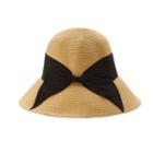 Bow Tie Straw Sun Hat As Shown In Figure - M