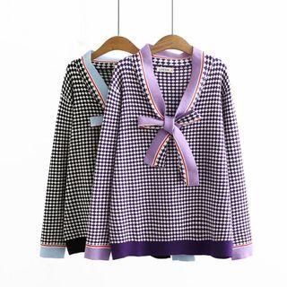 Ribbon Plaid Sweater
