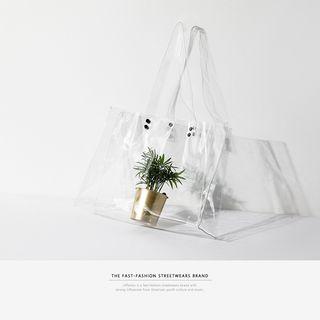 Studded Transparent Shopping Bag