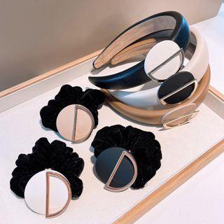 Geometric Faux Leather Headband / Scrunchie
