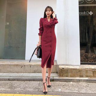 Double-breasted Midi Coatdress