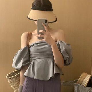 Off Shoulder Crop Blouse