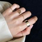 Set Of 6: Alloy Ring (assorted Designs) 1070a - Set Of 6 - Ring - Gold - One Size