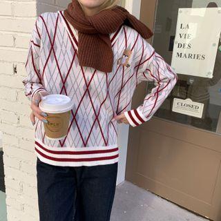 Argyle V-neck Sweater / Sweater Vest