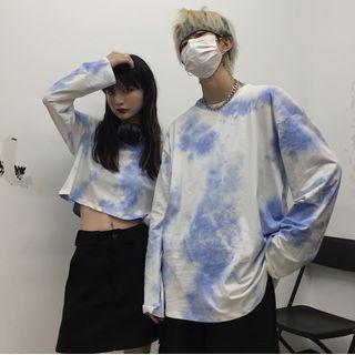 Tie-dye Print Long-sleeve T-shirt