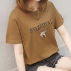 Short-sleeve Bee Embroidered T-shirt
