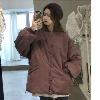 Padded Button Jacket Jacket - Red - One Size