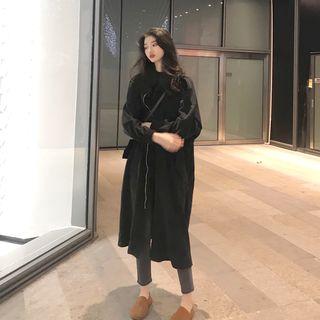 Gathered-waist Long Jacket