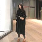 Gathered-waist Long Jacket