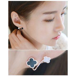 Dual-clover Curved Earrings