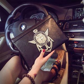 Embroidery Clutch Black - One Size