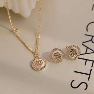 Floral Stud Earring / Necklace / Set