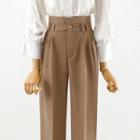 Plain Shirt / Striped Neckerchief / Dress Pants / Set