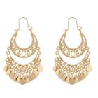 Alloy Fringed Earring 1 Pair - 9199 - Gold - One Size