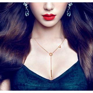 Lettering Lariat Necklace