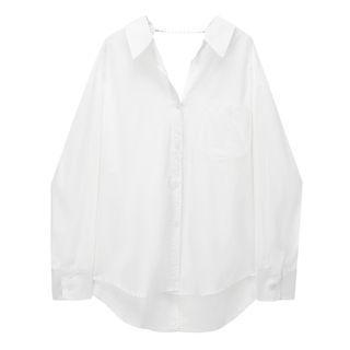 Chained Bow Shirt White - One Size