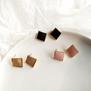 Faux Leather Stud Earring