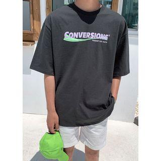 Conversation Printed Boxy T-shirt