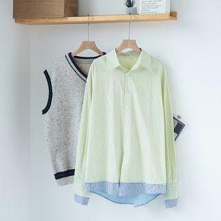 Two-tone Shirt / Sweater Vest