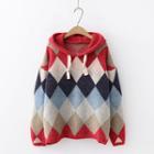 Argyle Knit Hoodie