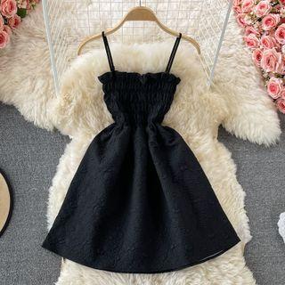 Smocked Bandeau Mini Dress