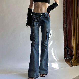 Low-rise Cargo Bootcut Jeans