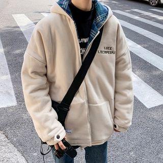 Reversible Plaid Zip Hoodie