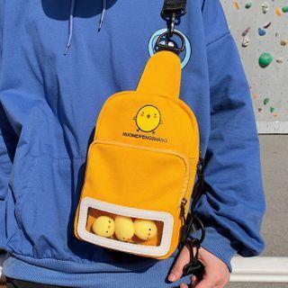 Transparent Panel Cartoon Belt Bag