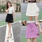 Cutout A-line Mini Skirt