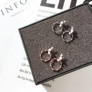 Faux Pearl Circle Ear Jacket