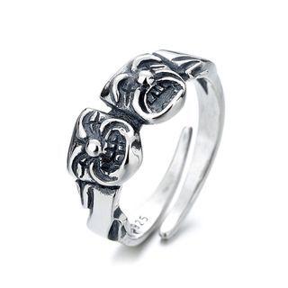 Sterling Silver Face Ring 237j - Silver - One Size