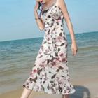 Floral Print Spaghetti Strap Sheath Dress