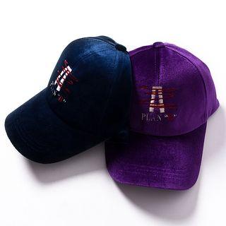 Embroidered Pleuche Baseball Cap