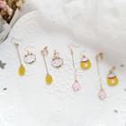 Non-matching Sakura / Cat Dangle Earring