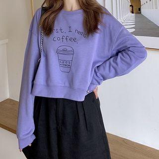 Coffee Print Sweatshirt