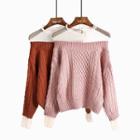 Mesh-panel Knit Sweater