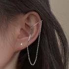 Chained Cuff Earring 1 Pc - Silver - One Size