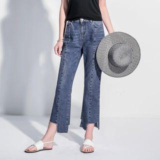 Denim Unsymmetrical Cut Jeans