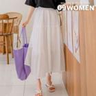 Plus Size Cotton Long Tiered Skirt