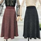 Glitter Knit A-line Midi Skirt