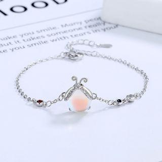 Rhinestone Firefly Bracelet Silver - One Size
