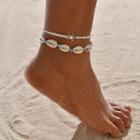 Set Of 2: Shell / Sea Turtle Anklet (assorted Designs) As Shown In Figure - One Size
