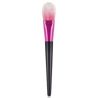 Makeup Brush 1 Pc - Black Handle - Pink Hair - One Size