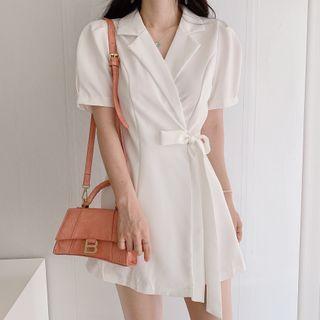 Short-sleeve A-line Coat Dress