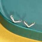 Deer Horn Sterling Silver Earring