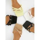 Strappy Patent / Suede Sandals