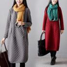 Long-sleeve Midi Straight Fit Dress