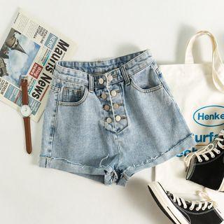 Denim A-line Hot Pants